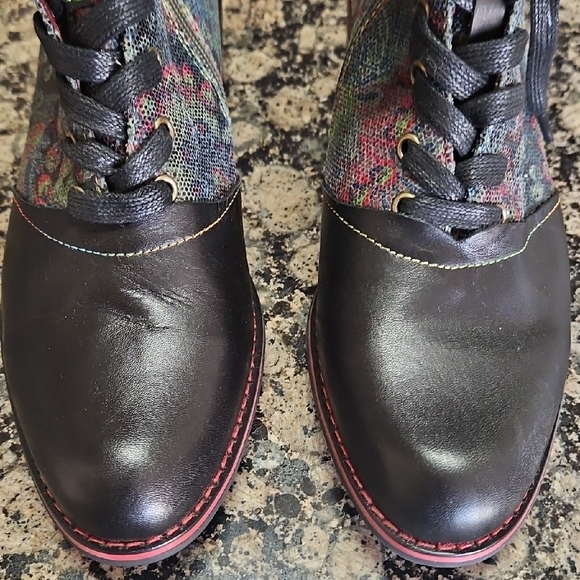 Spring Step Multicolor Lace Up Boots - Picture 3 of 6